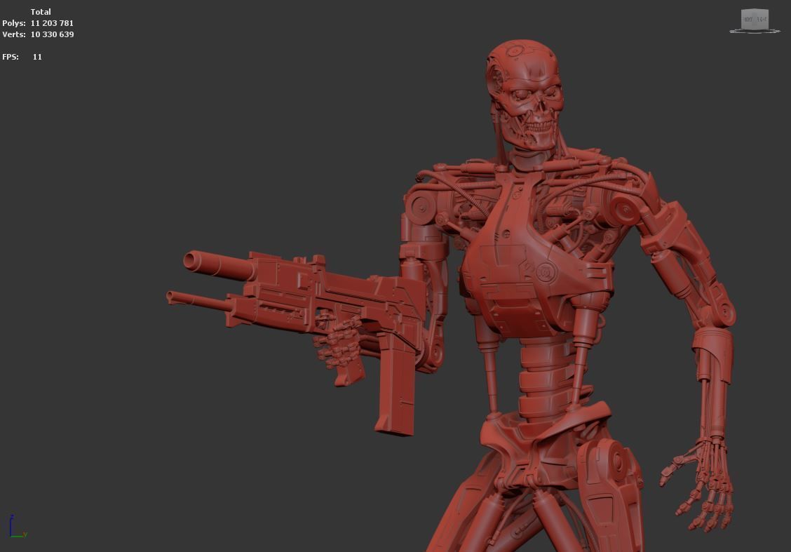 Terminator T-800 Endoskeleton Rekvizit T2 V3 High Detal 3D print model_22