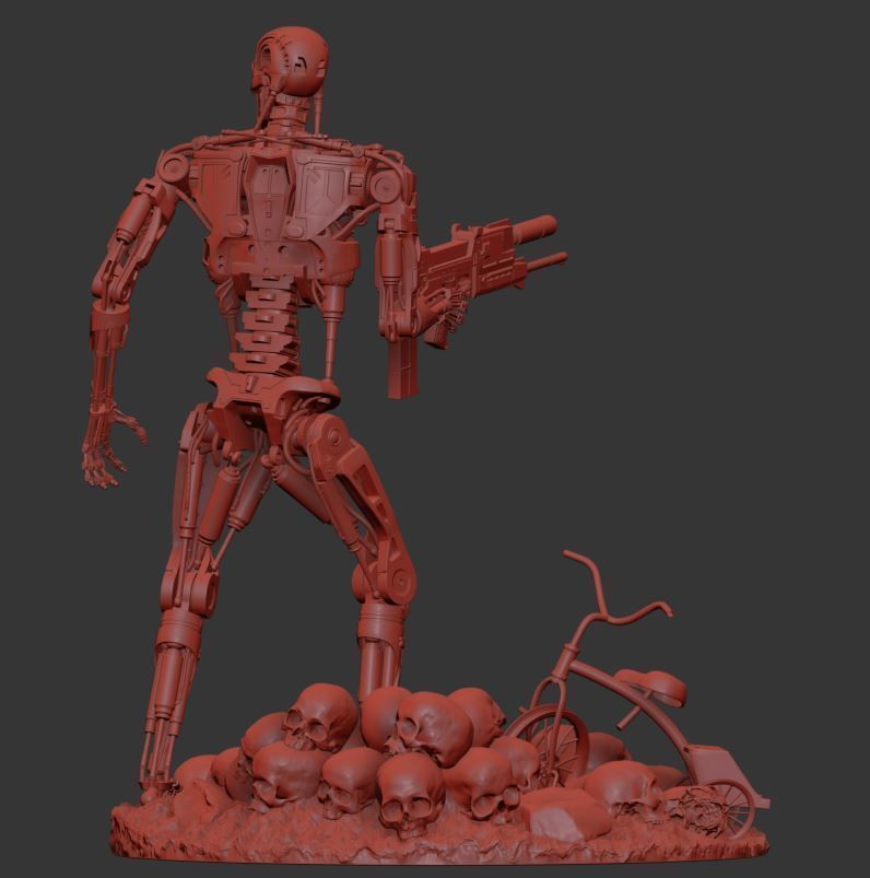 Terminator T-800 Endoskeleton Rekvizit T2 V3 High Detal 3D print model_16