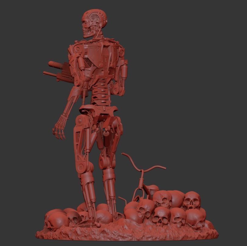 Terminator T-800 Endoskeleton Rekvizit T2 V3 High Detal 3D print model_15