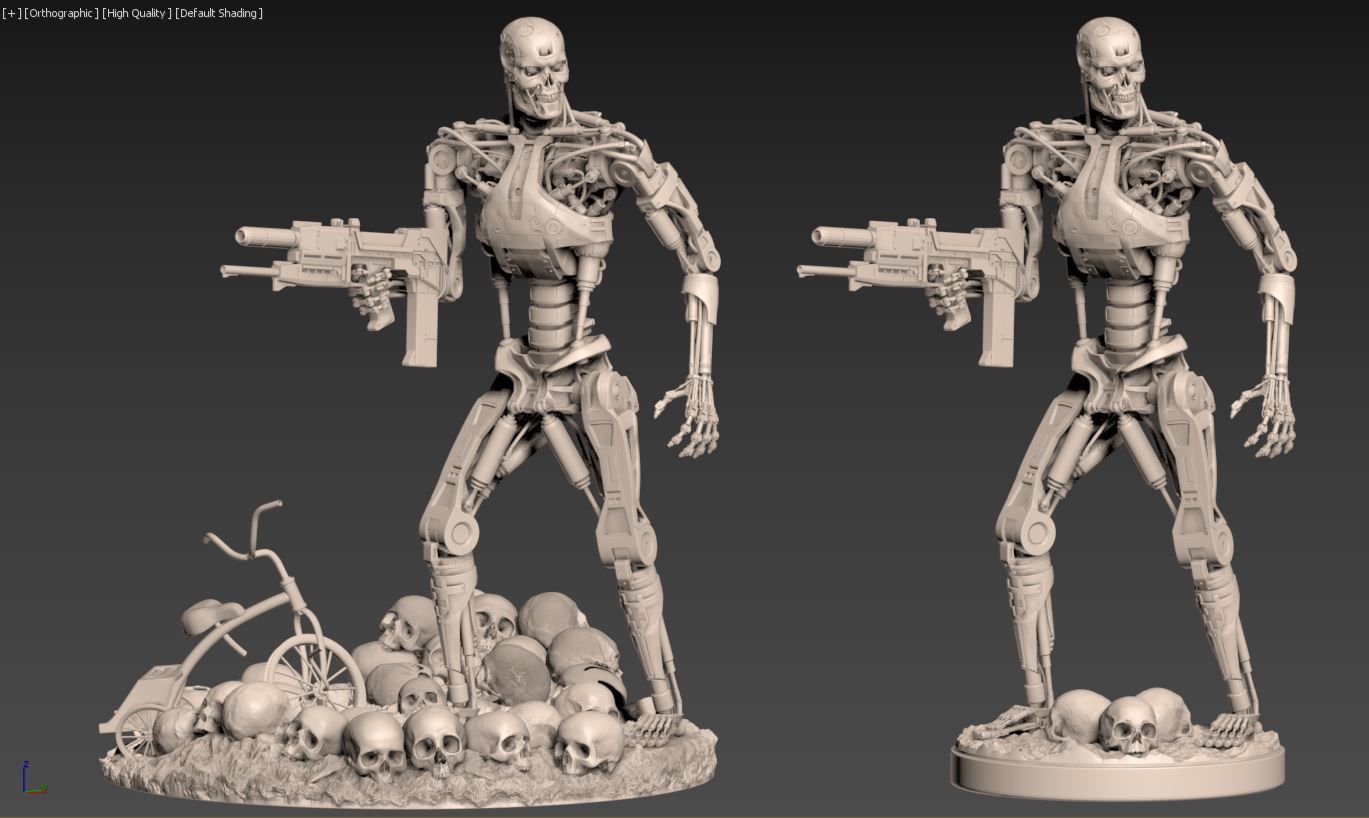 Terminator T-800 Endoskeleton Rekvizit T2 V3 High Detal 3D print model_11