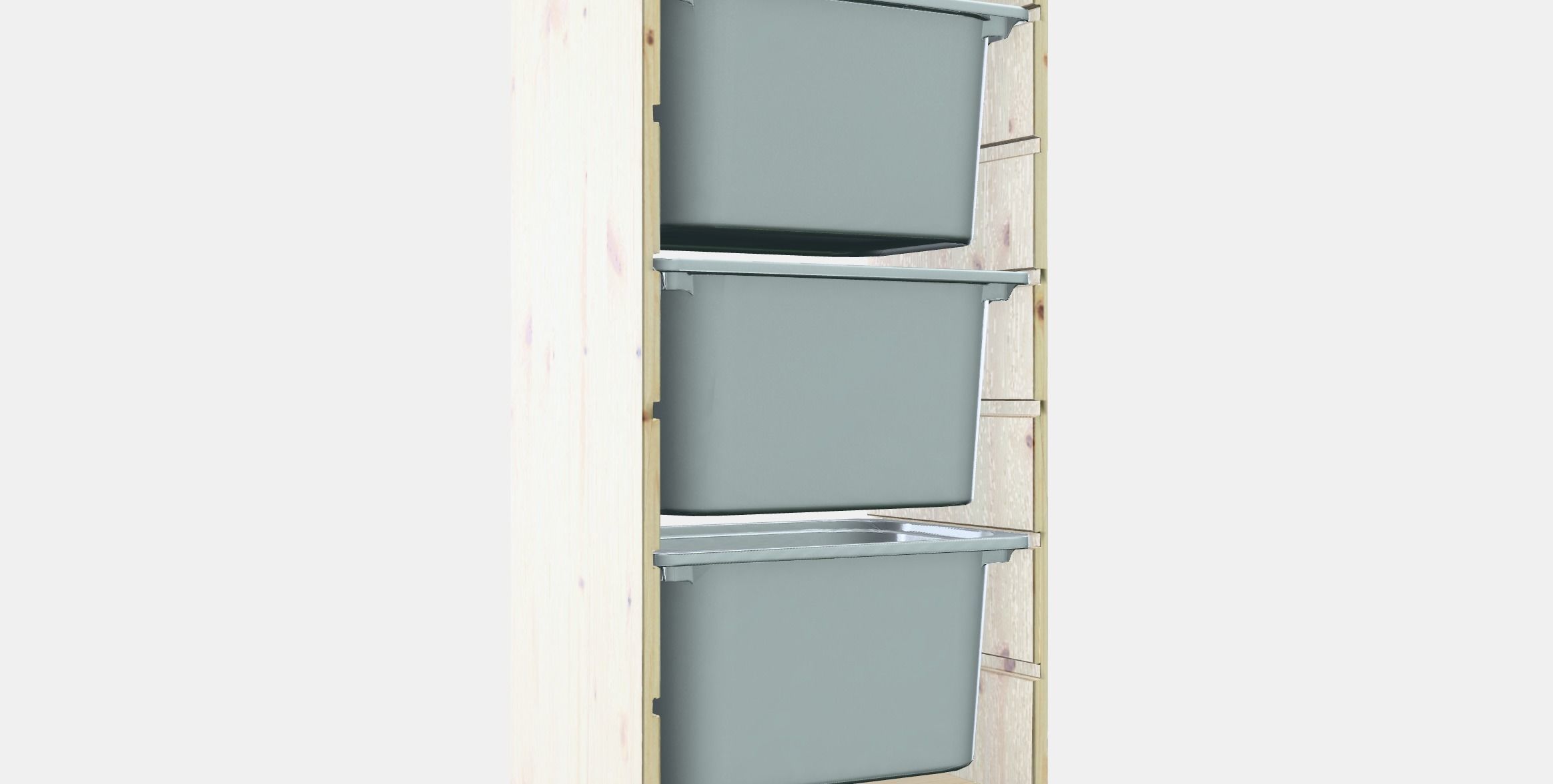 TROFAST Storage combination with boxes 2 Low-poly 3D model_8