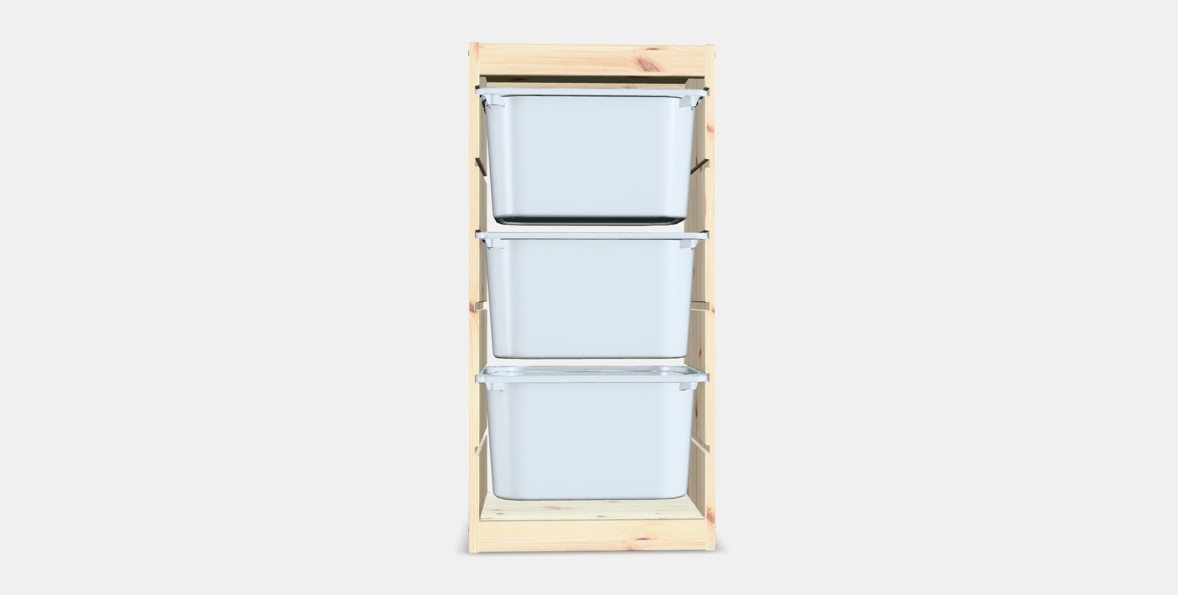 TROFAST Storage combination with boxes 2 Low-poly 3D model_14