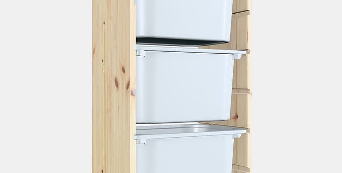 TROFAST Storage combination with boxes 2 Low-poly 3D model