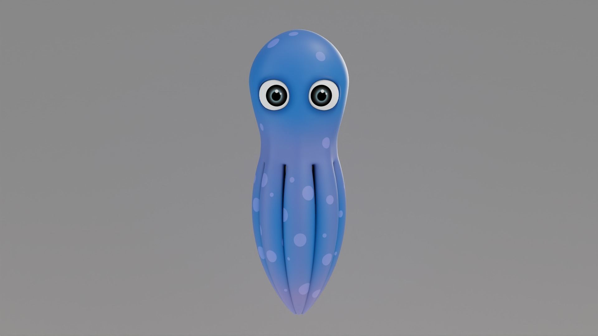 Rigged Cartoon Octopus 3D model_4