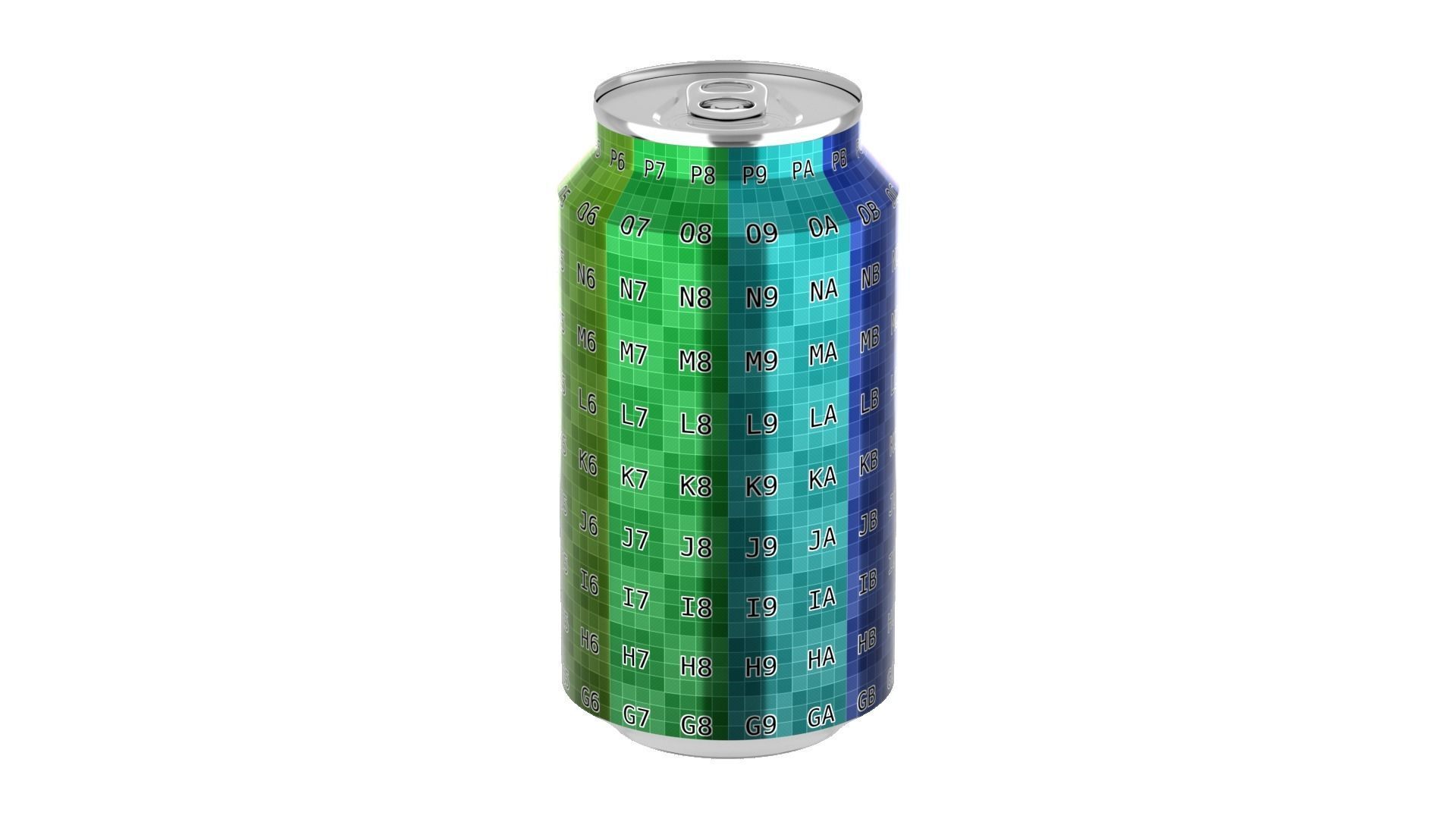375 ml Standard Beverage Can - Matte and Glossy materials Low-poly 3D model_27