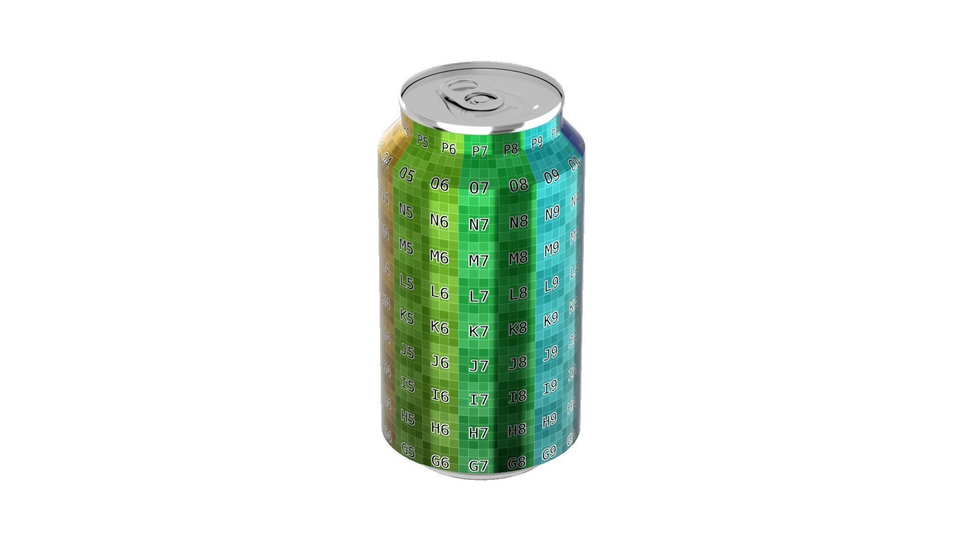 375 ml Standard Beverage Can - Matte and Glossy materials Low-poly 3D model_30
