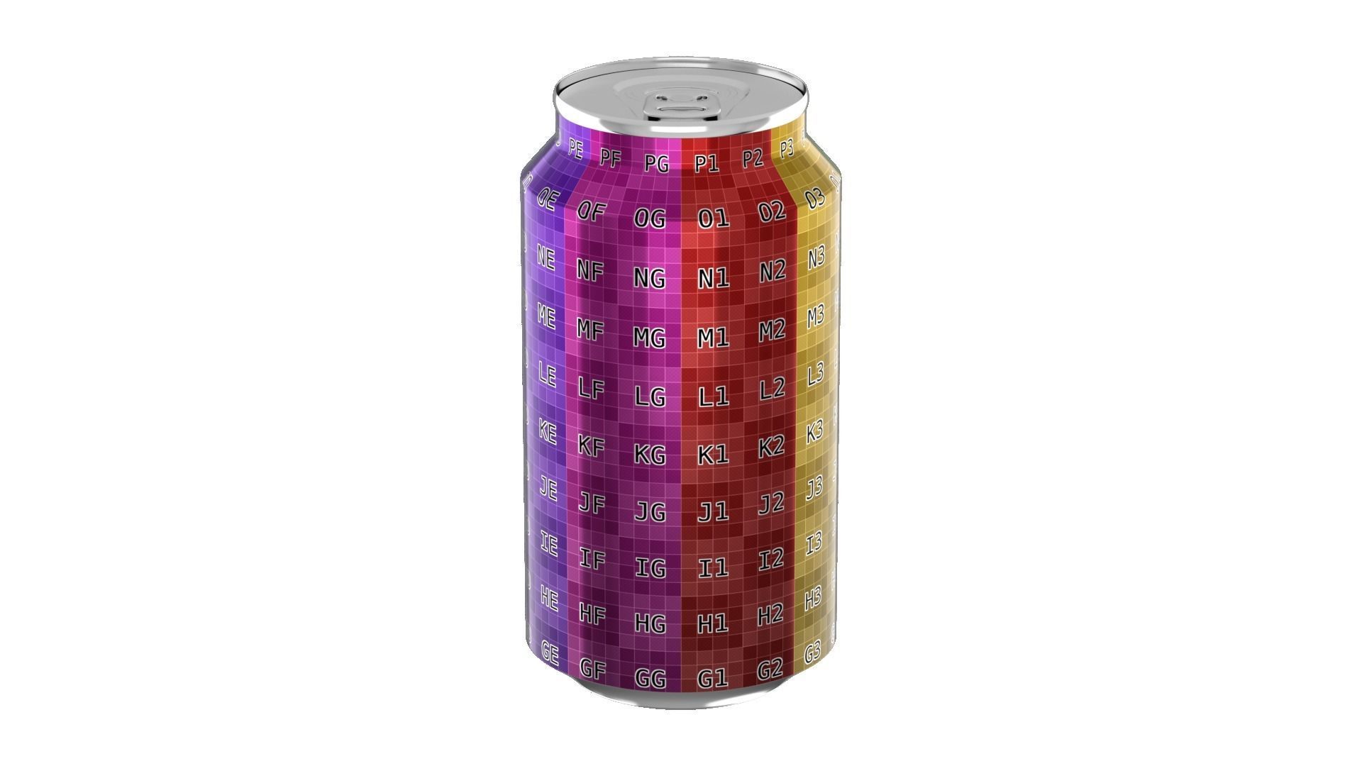 375 ml Standard Beverage Can - Matte and Glossy materials Low-poly 3D model_28