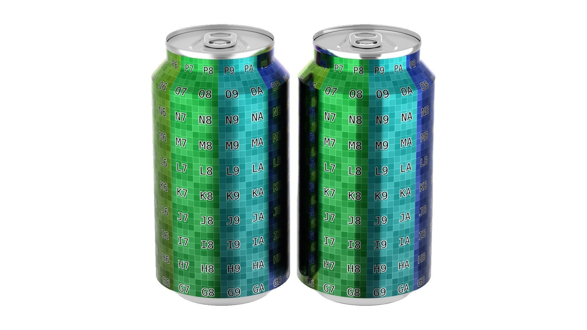 375 ml Standard Beverage Can - Matte and Glossy materials Low-poly 3D model_7