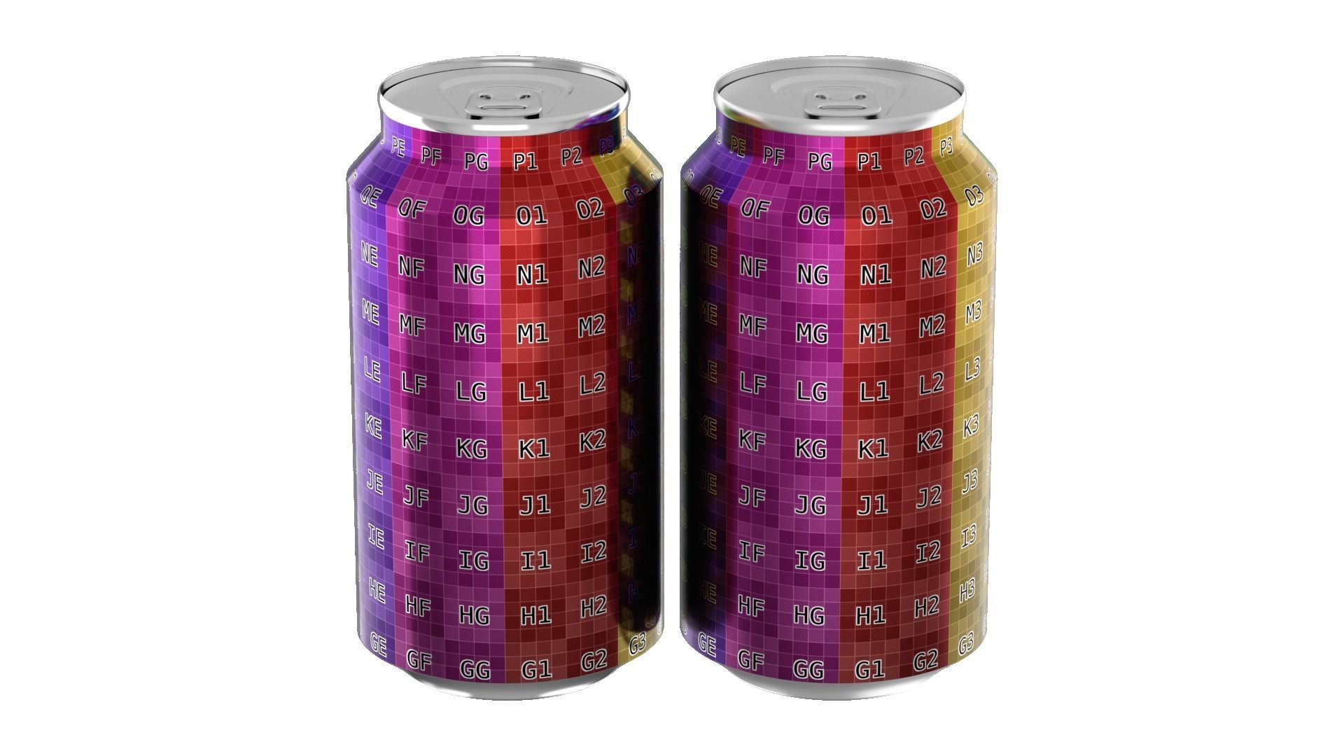 375 ml Standard Beverage Can - Matte and Glossy materials Low-poly 3D model_6