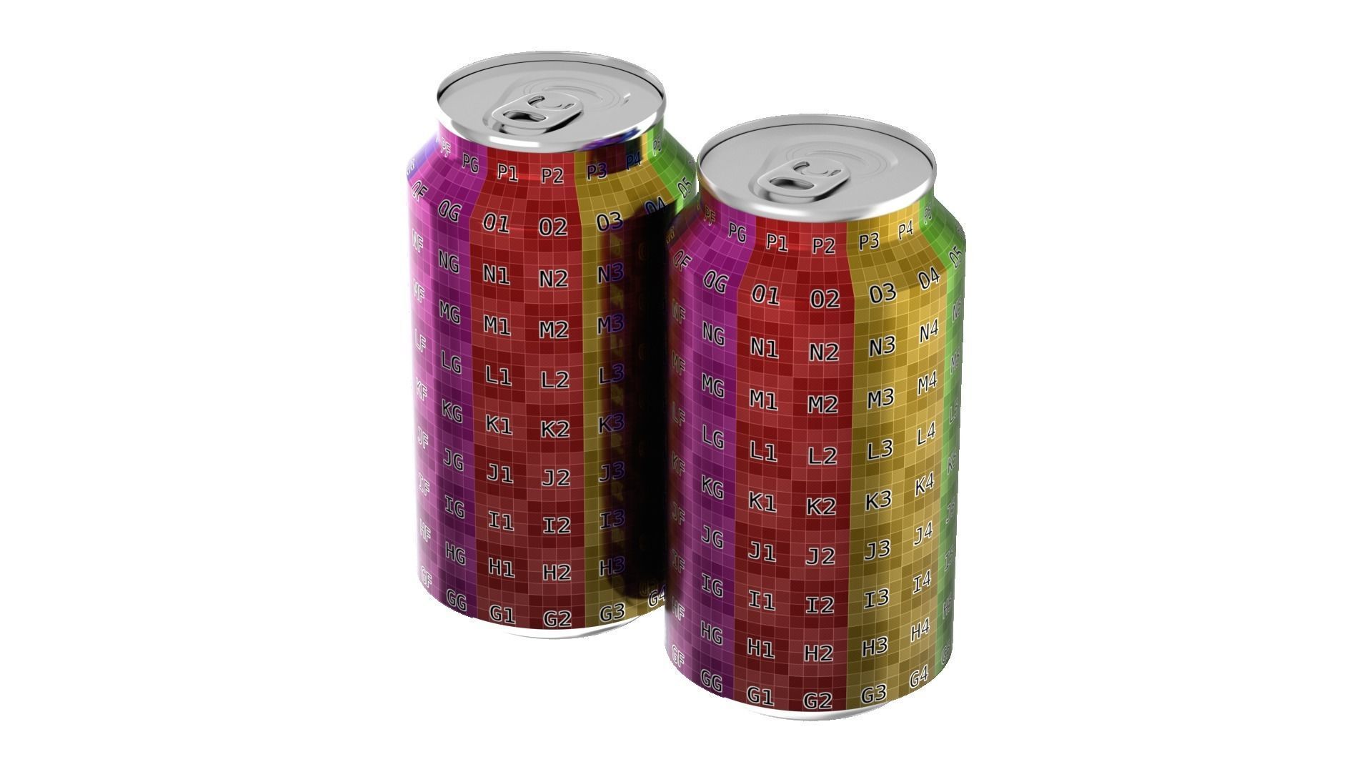 375 ml Standard Beverage Can - Matte and Glossy materials Low-poly 3D model_12