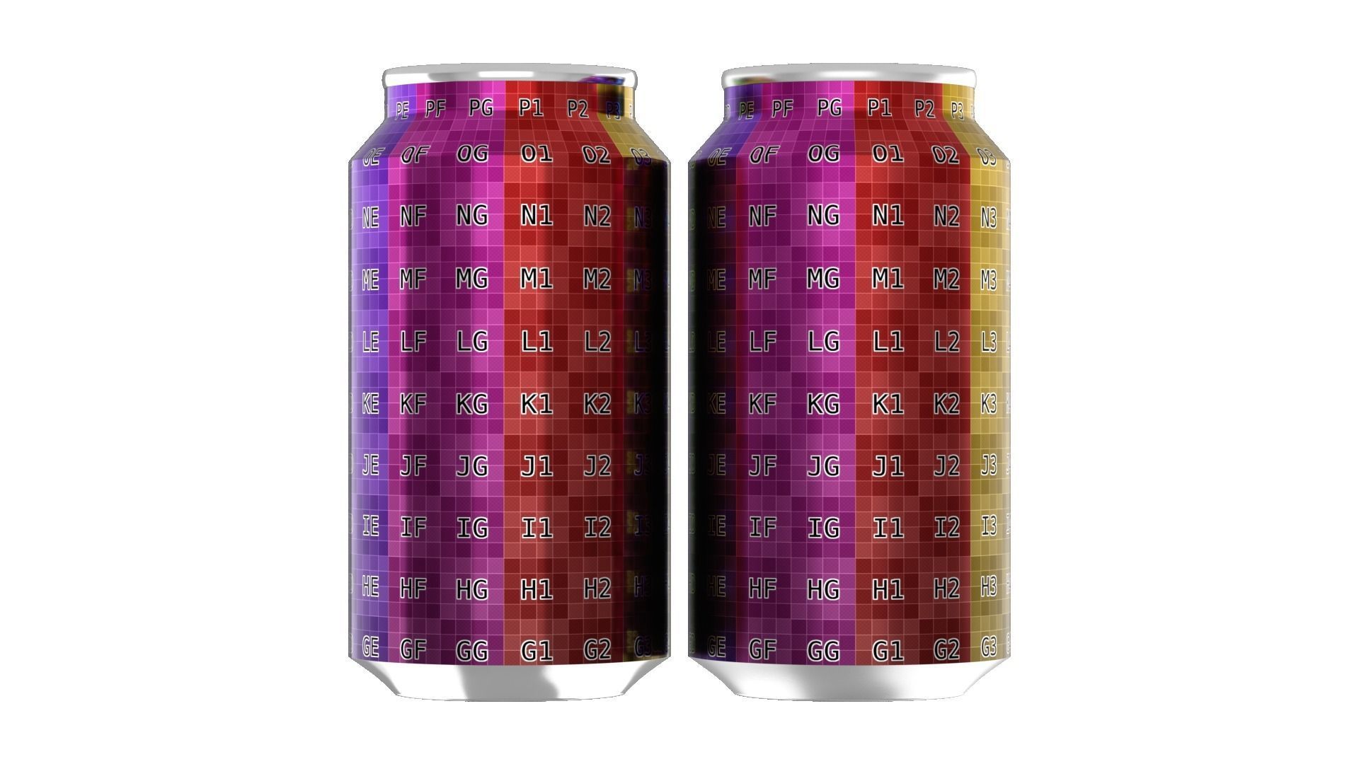 375 ml Standard Beverage Can - Matte and Glossy materials Low-poly 3D model_2