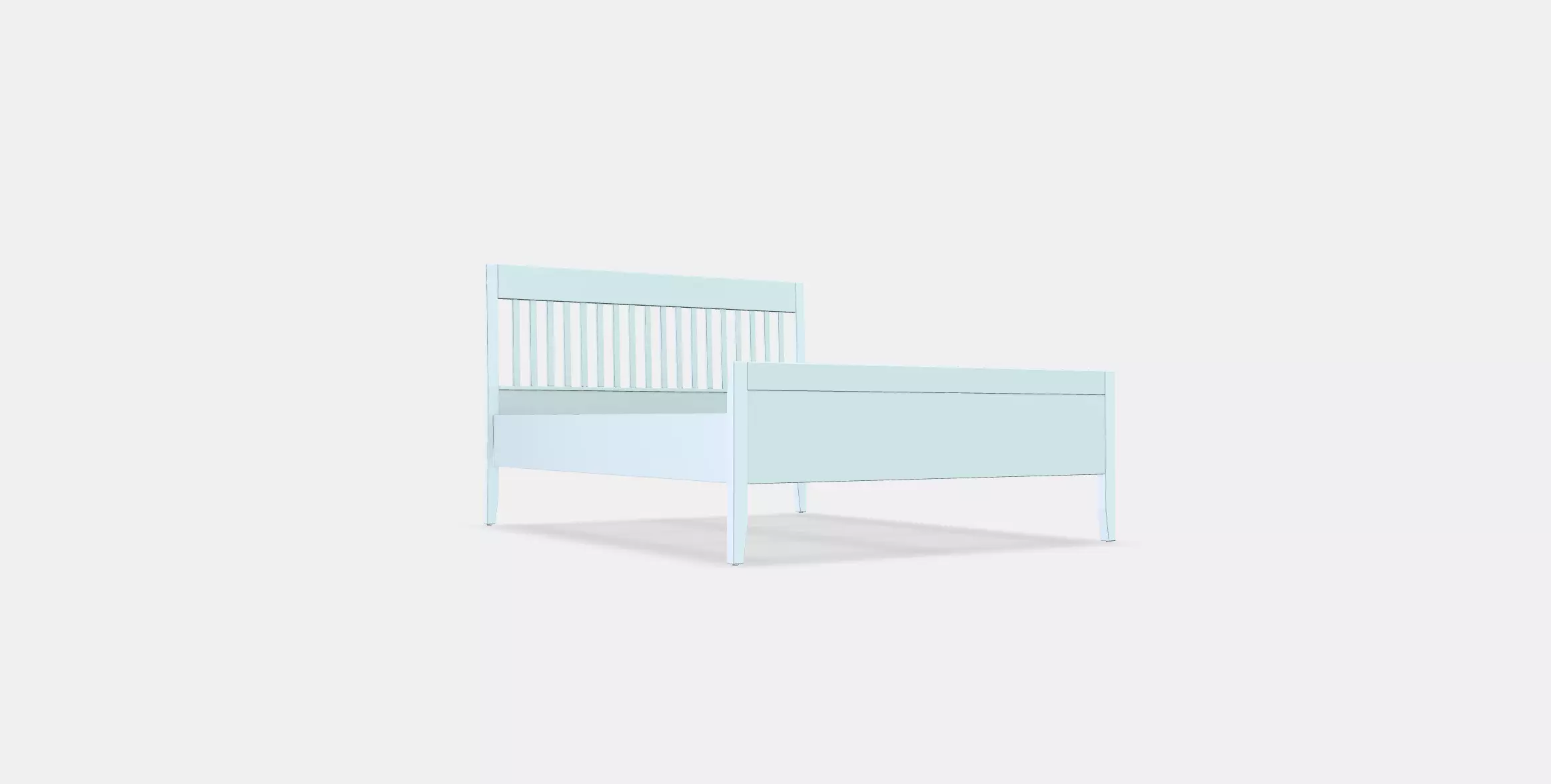 IDANAS Bed frame 1 Low-poly 3D model_0