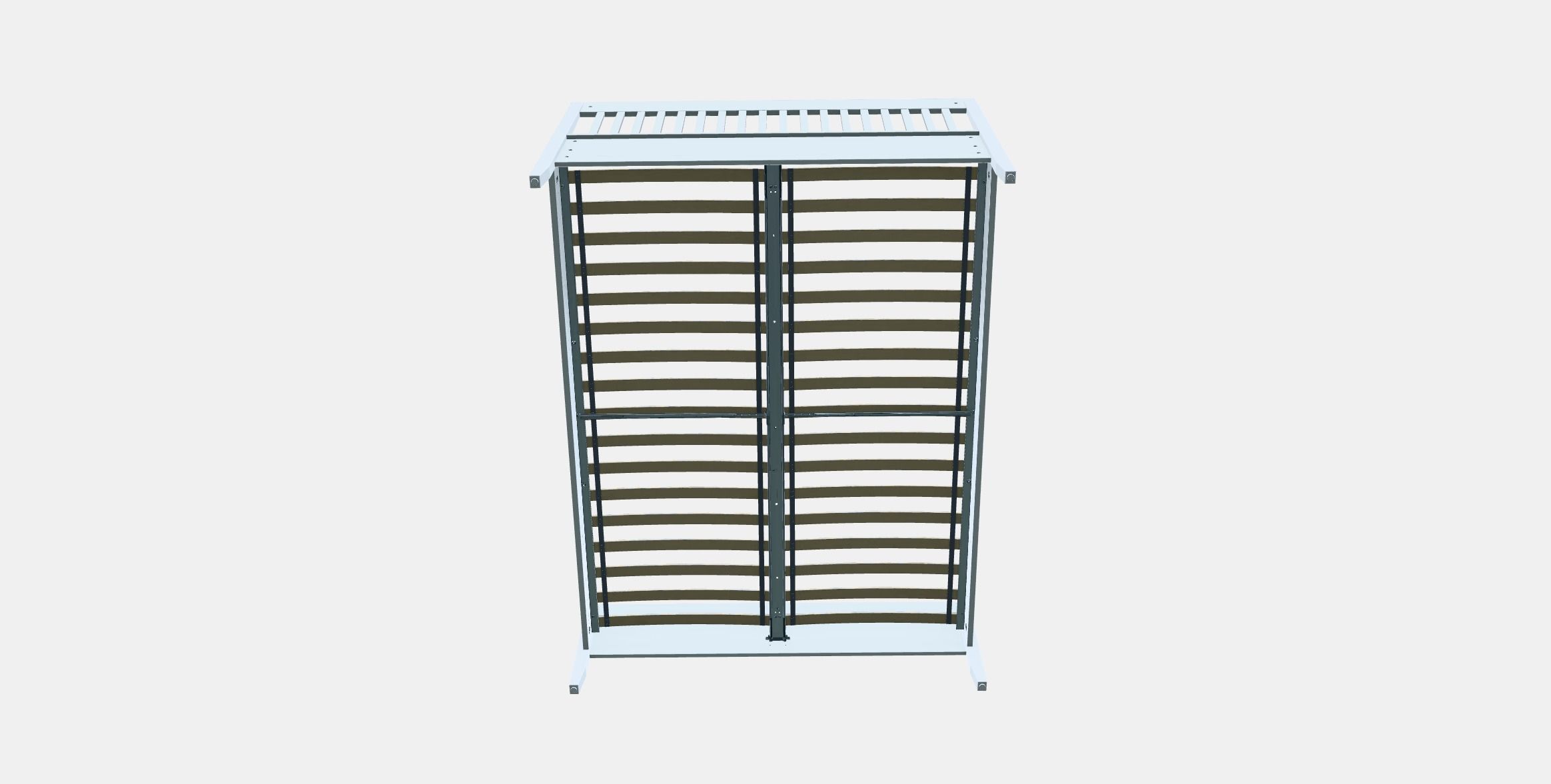 IDANAS Bed frame 1 Low-poly 3D model_8