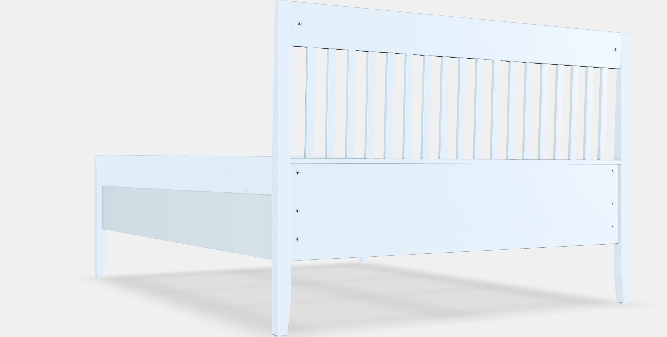IDANAS Bed frame 1 Low-poly 3D model_2