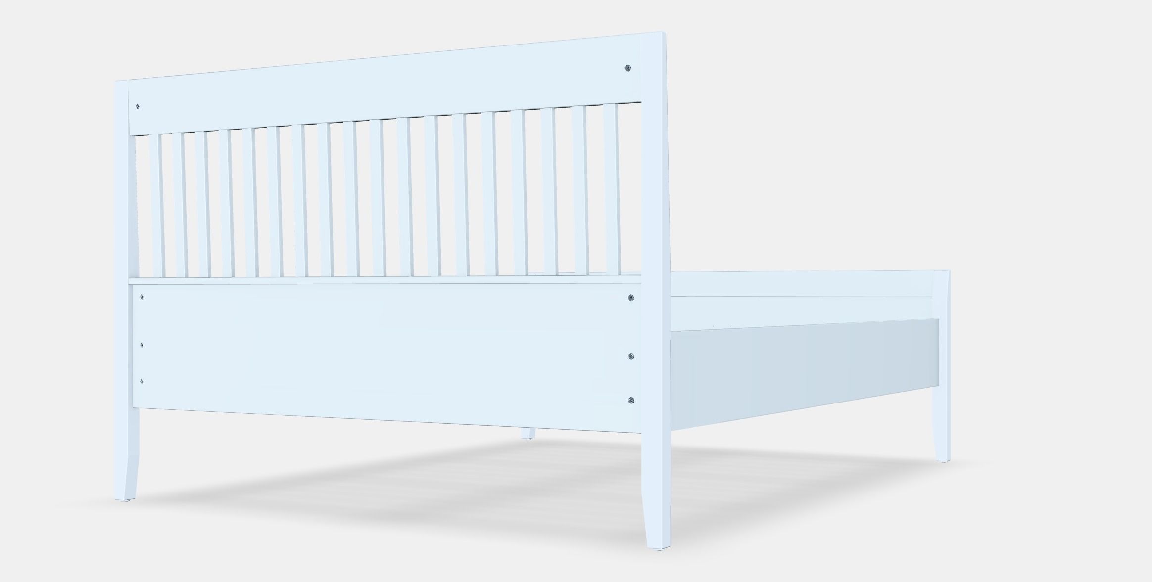 IDANAS Bed frame 1 Low-poly 3D model_5