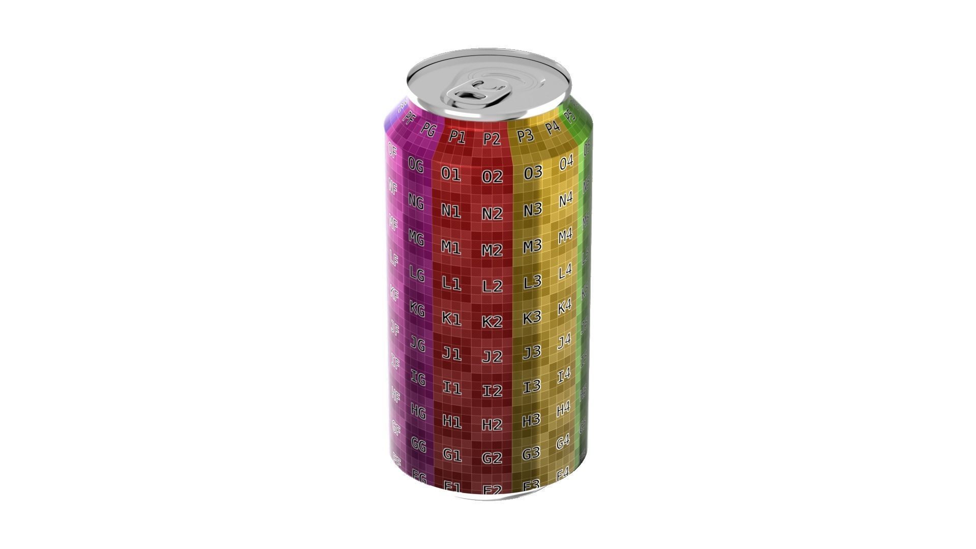 440 ml Standard Beverage Can - Matte and Glossy materials Low-poly 3D model_32