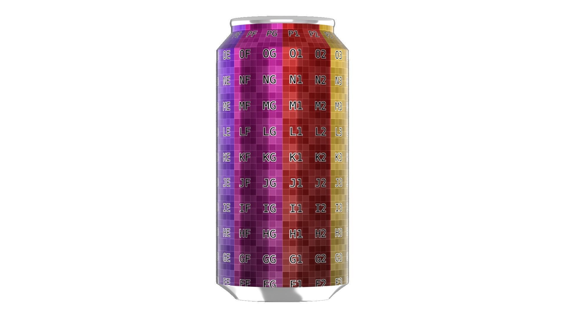 440 ml Standard Beverage Can - Matte and Glossy materials Low-poly 3D model_25
