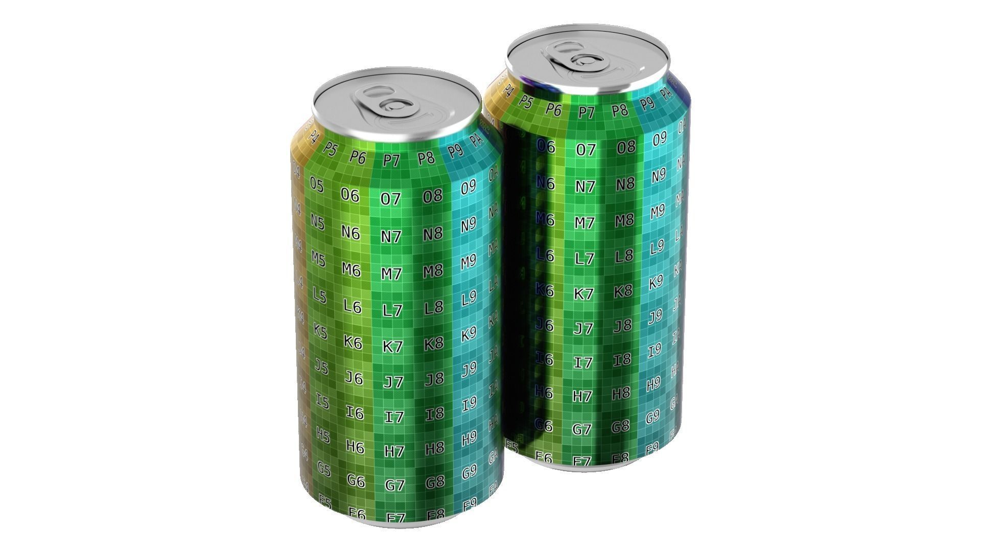 440 ml Standard Beverage Can - Matte and Glossy materials Low-poly 3D model_10