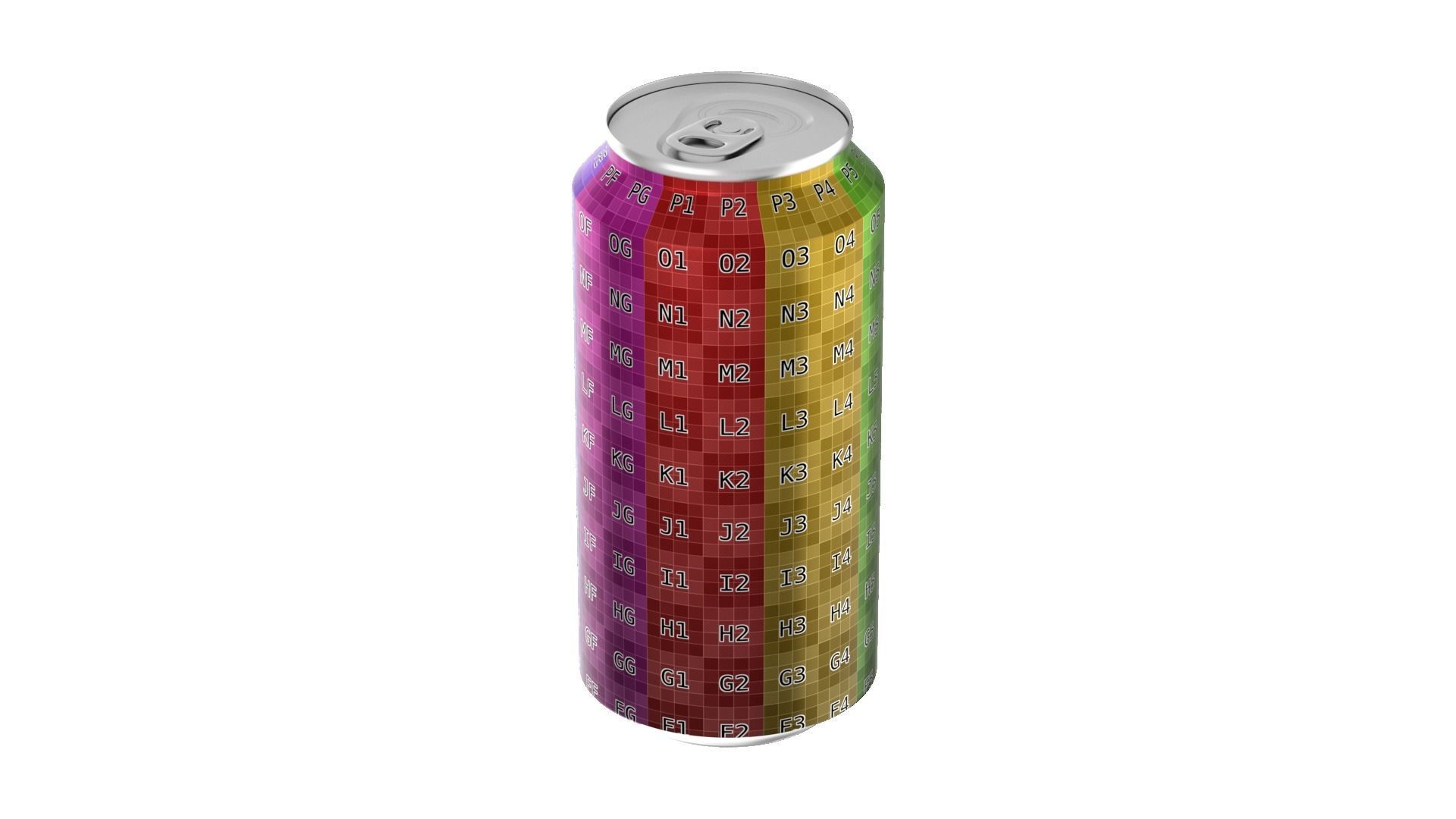 440 ml Standard Beverage Can - Matte and Glossy materials Low-poly 3D model_22