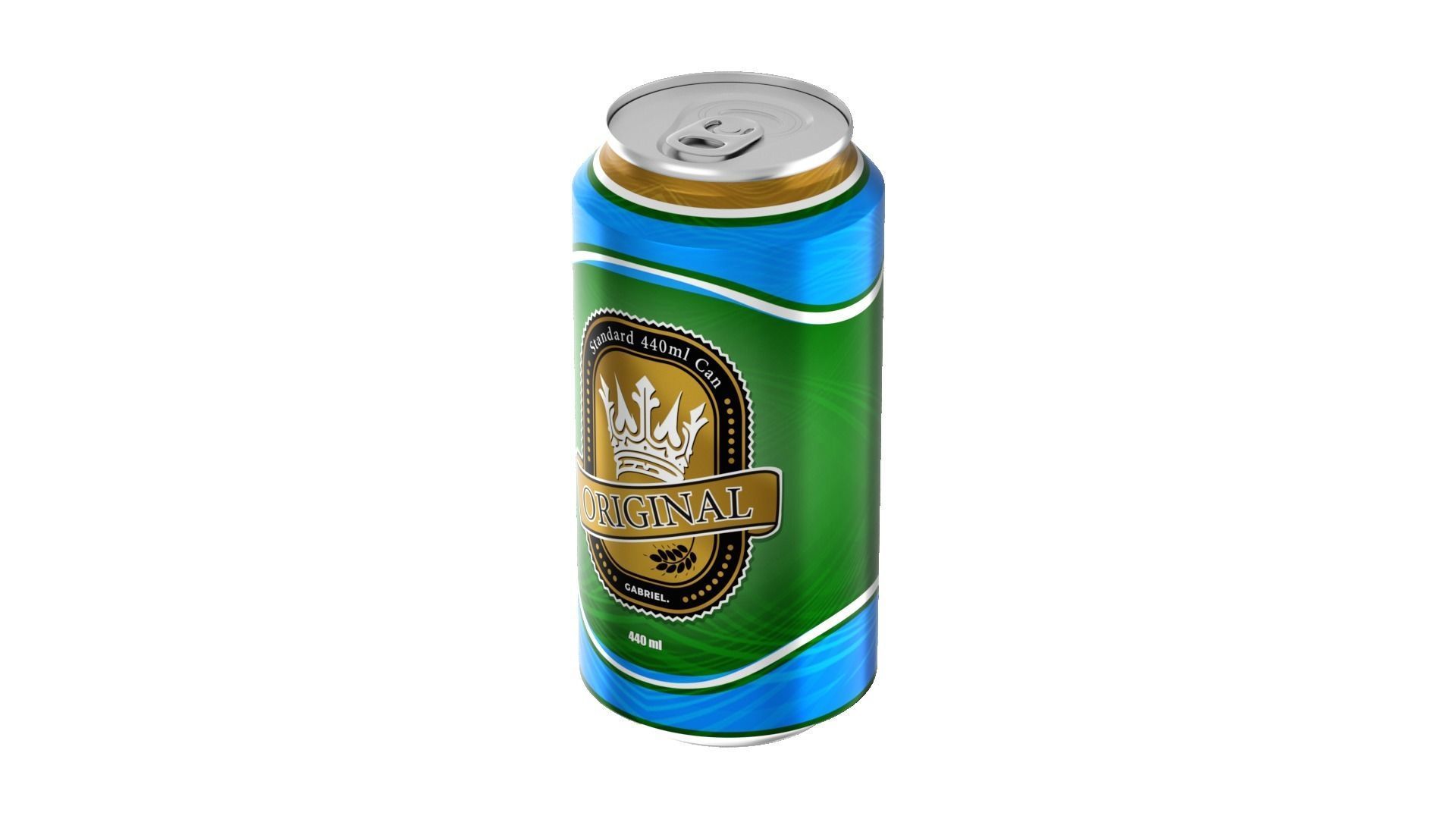 440 ml Standard Beverage Can - Matte and Glossy materials Low-poly 3D model_21