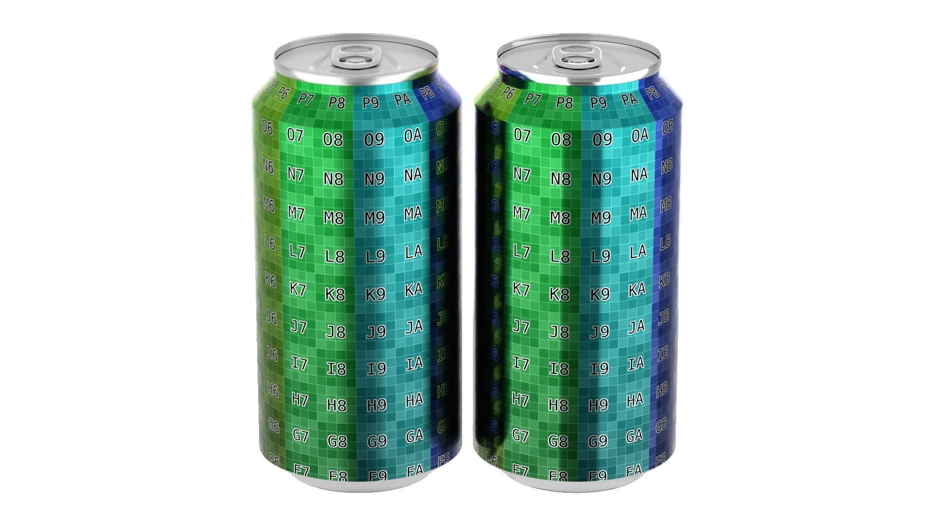 440 ml Standard Beverage Can - Matte and Glossy materials Low-poly 3D model_7