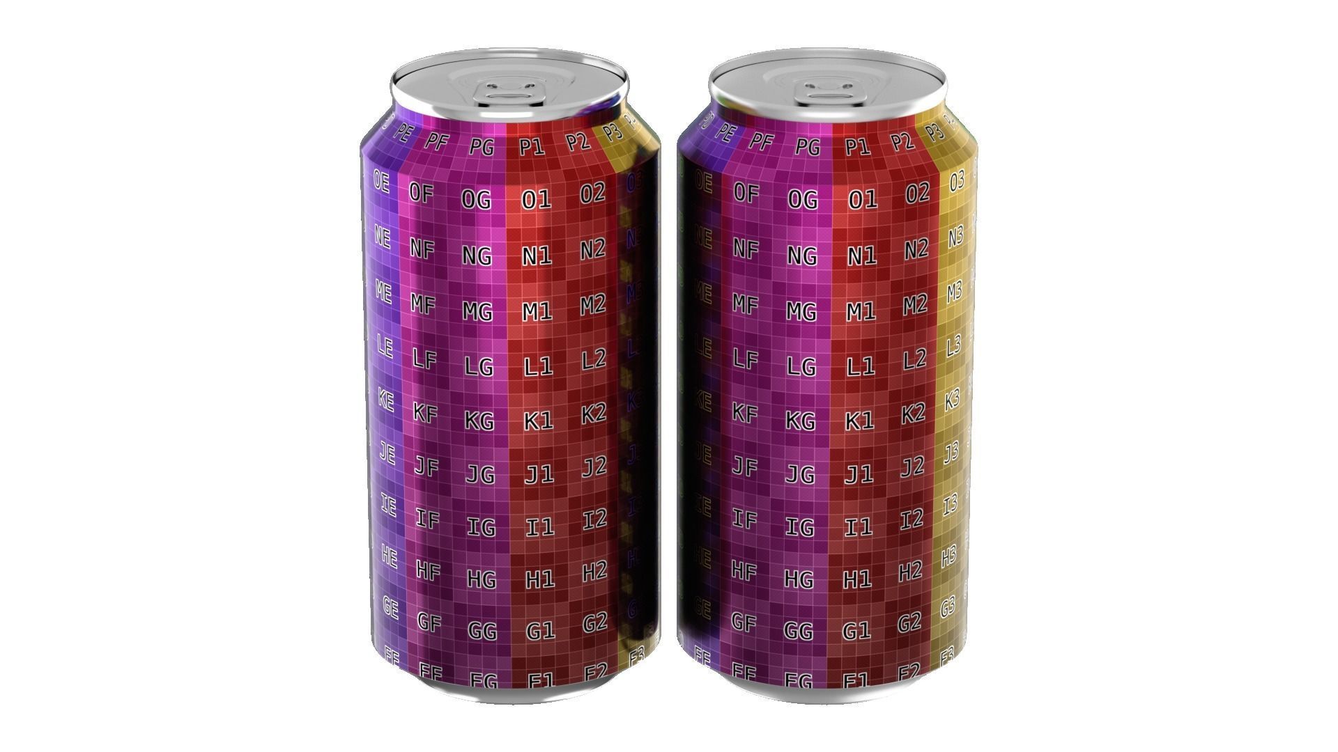 440 ml Standard Beverage Can - Matte and Glossy materials Low-poly 3D model_6