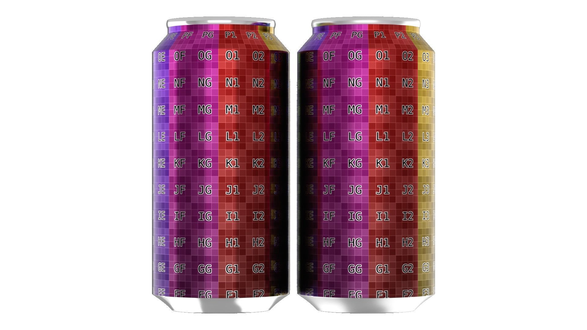 440 ml Standard Beverage Can - Matte and Glossy materials Low-poly 3D model_2