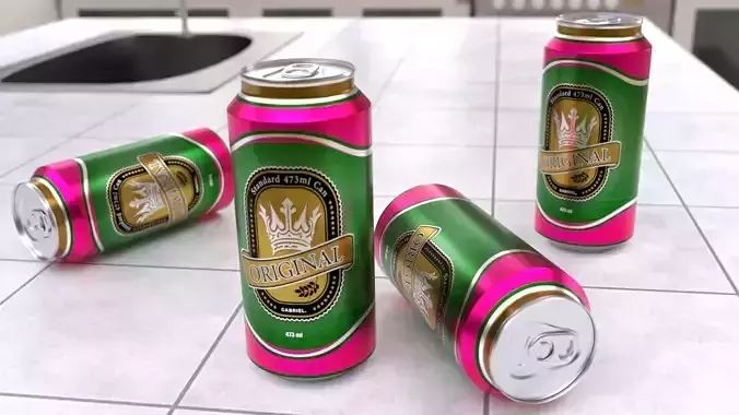 473 ml Standard Beverage Can - Matte and Glossy materials