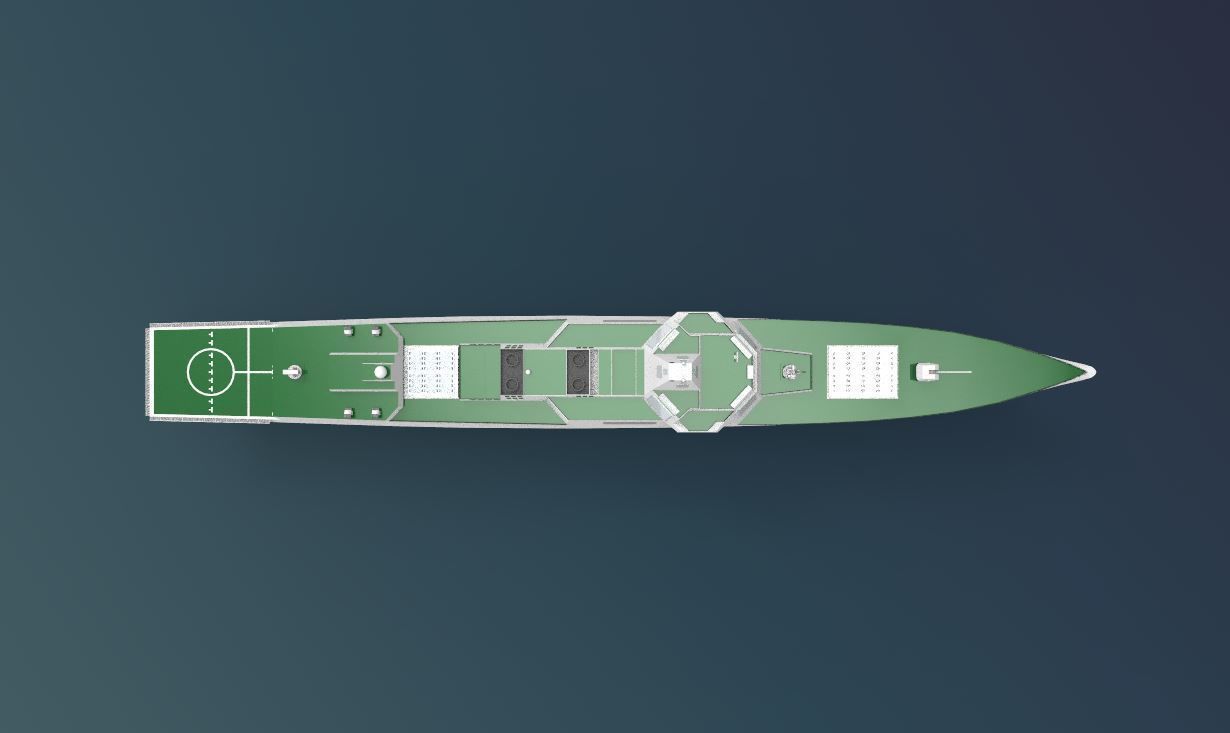 Type 055 destroyers ship 3D model_3