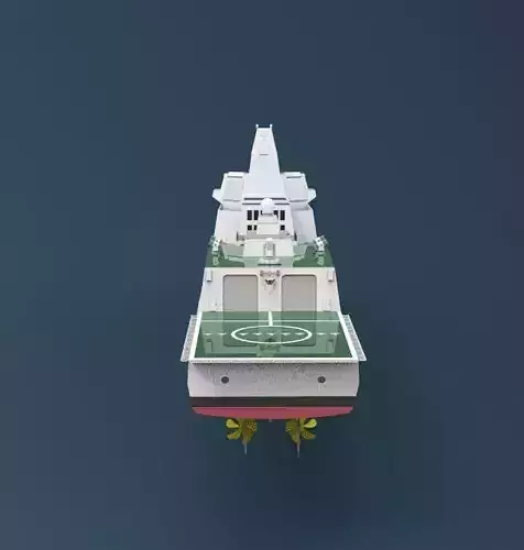 Type 055 destroyers ship 3D model