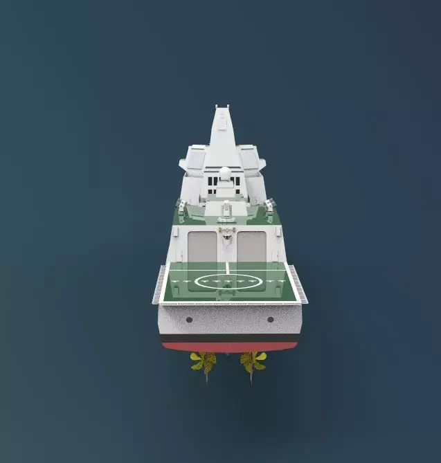 Type 055 destroyers ship 3D model_0