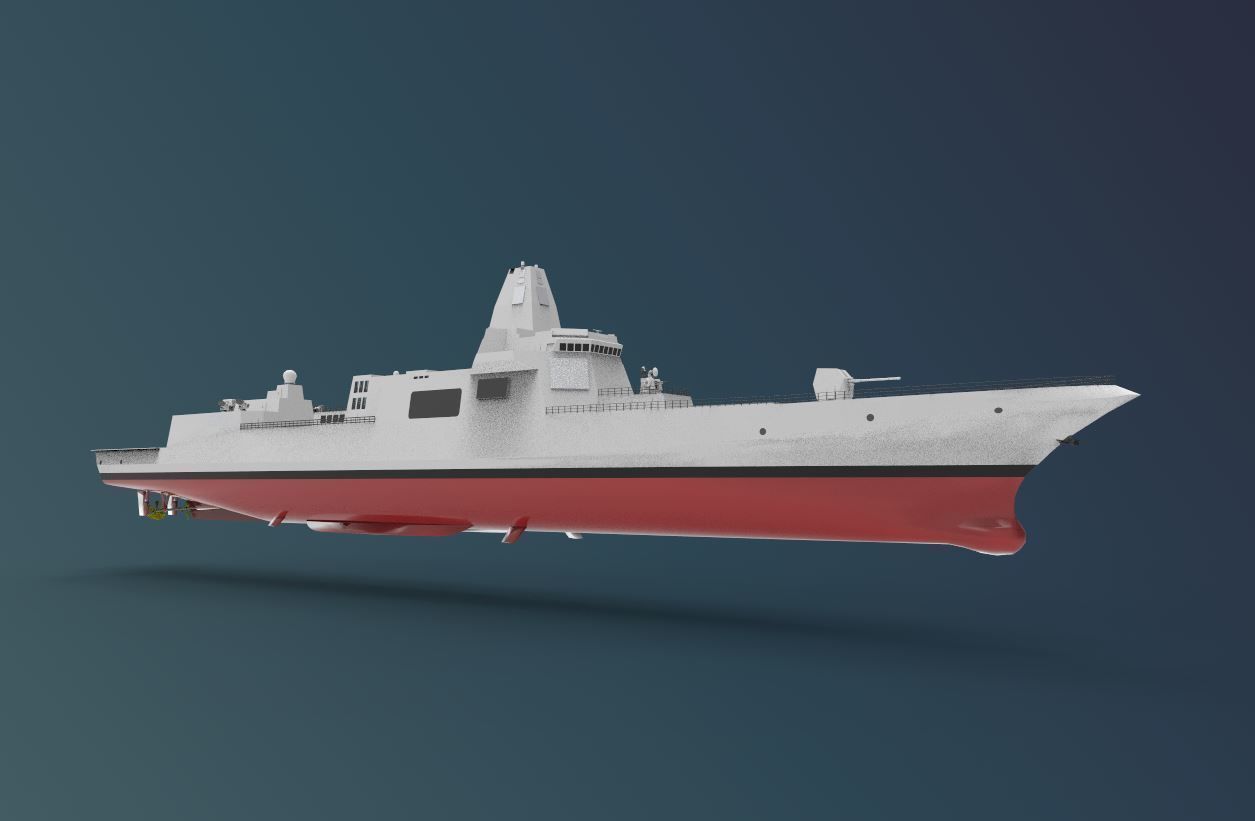 Type 055 destroyers ship 3D model_4