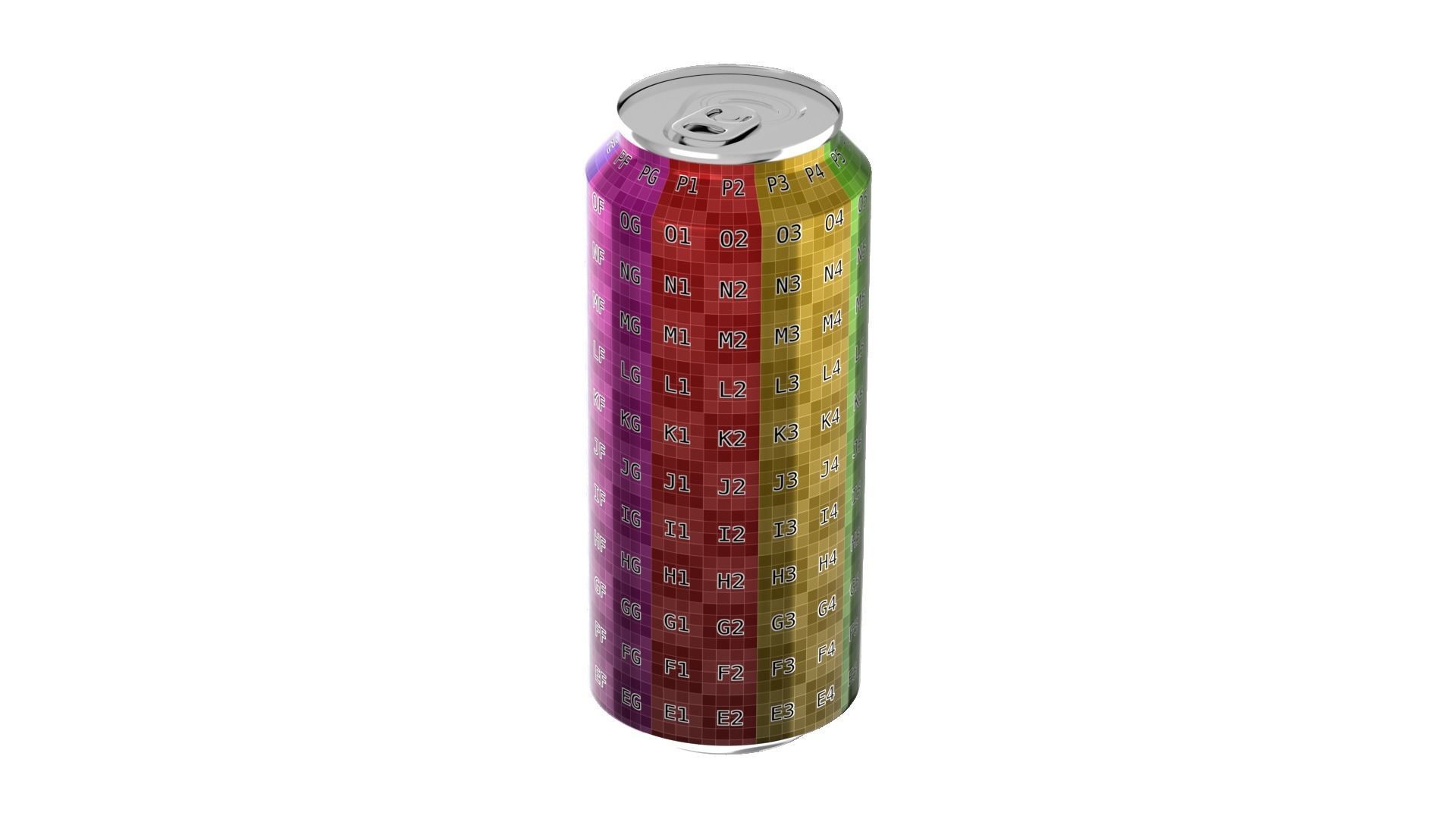 500 ml Standard Beverage Can - Matte and Glossy materials Low-poly 3D model_32
