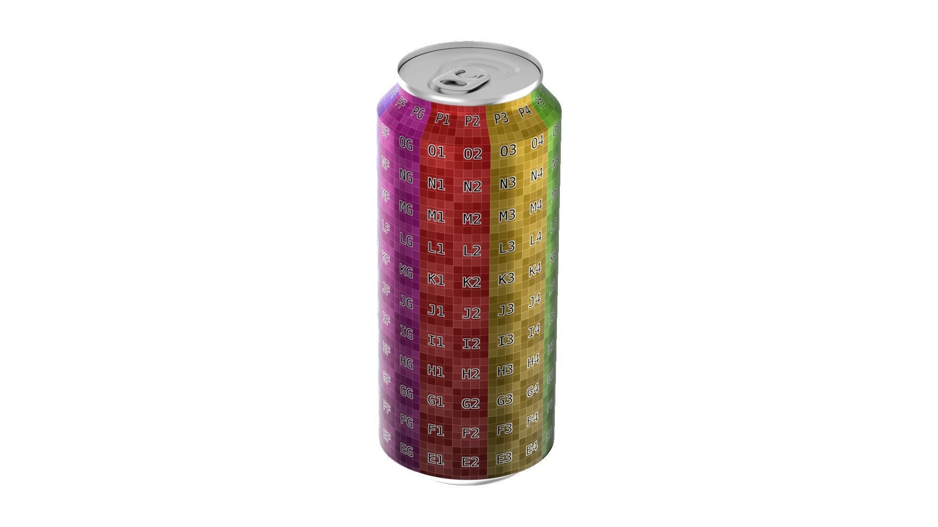 500 ml Standard Beverage Can - Matte and Glossy materials Low-poly 3D model_22