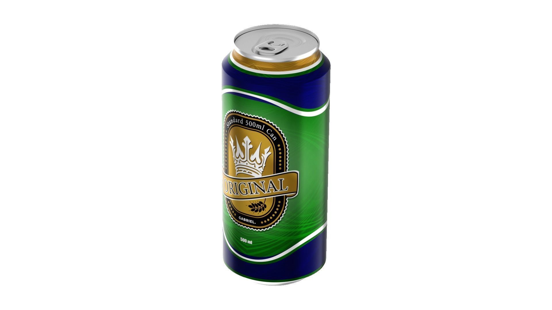 500 ml Standard Beverage Can - Matte and Glossy materials Low-poly 3D model_21