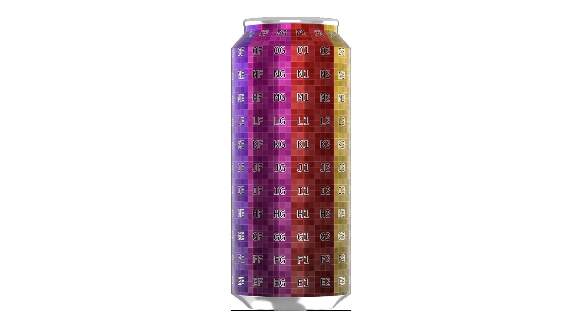 500 ml Standard Beverage Can - Matte and Glossy materials Low-poly 3D model_25