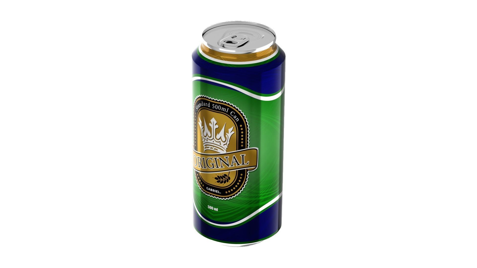 500 ml Standard Beverage Can - Matte and Glossy materials Low-poly 3D model_31
