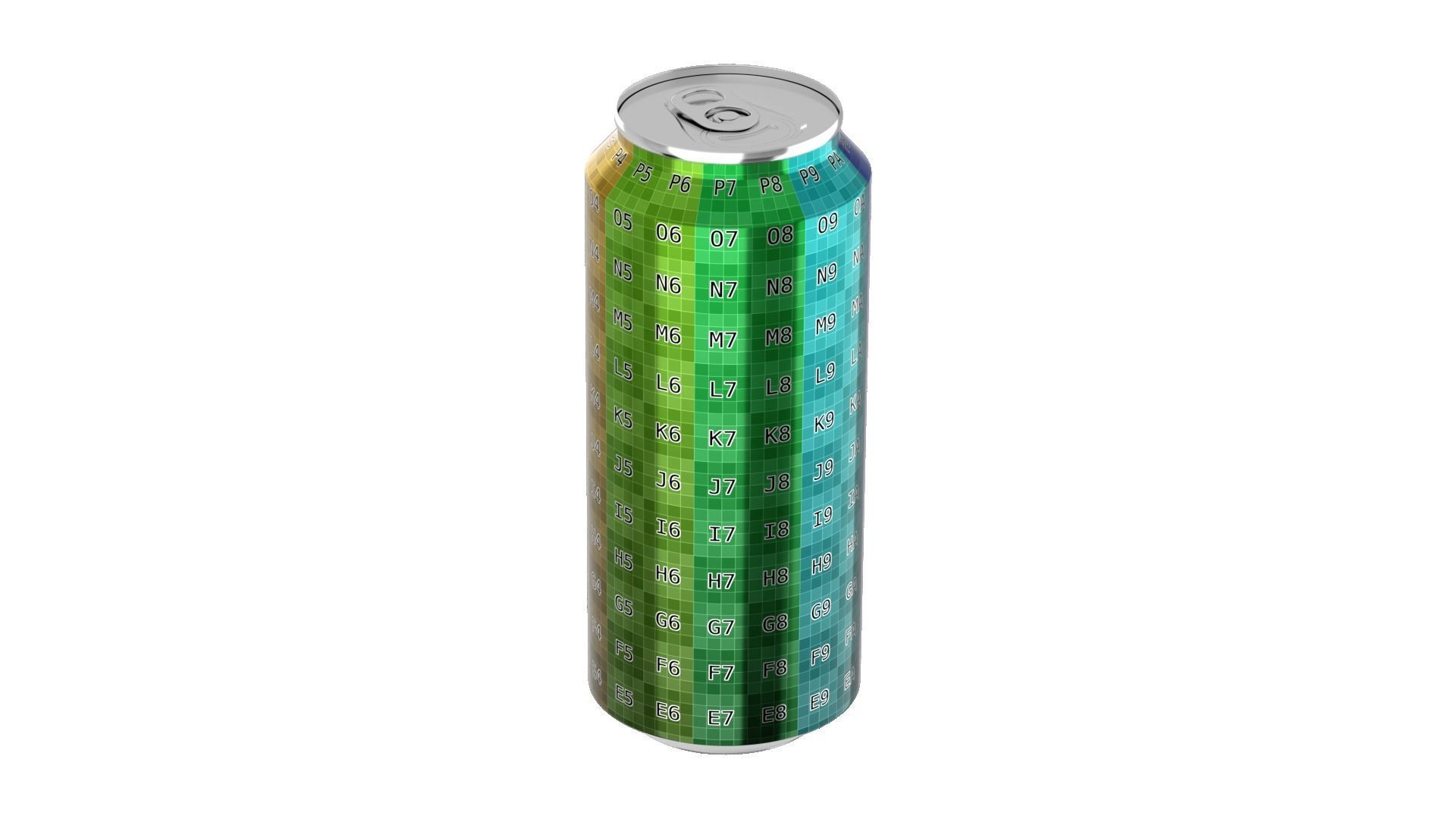 500 ml Standard Beverage Can - Matte and Glossy materials Low-poly 3D model_30