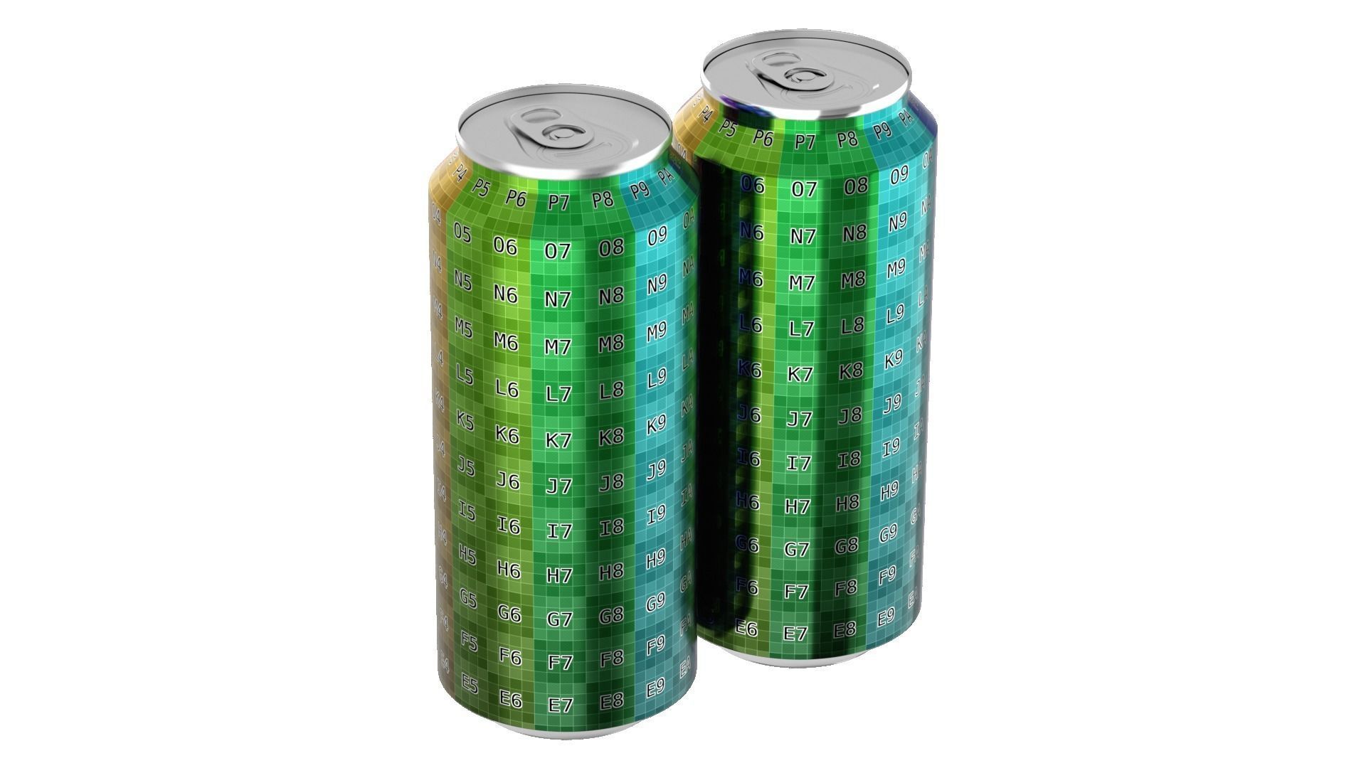 500 ml Standard Beverage Can - Matte and Glossy materials Low-poly 3D model_10