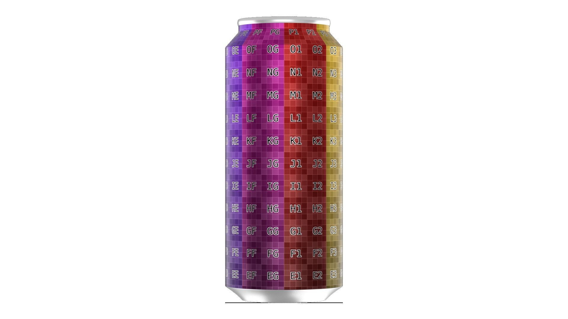 500 ml Standard Beverage Can - Matte and Glossy materials Low-poly 3D model_15