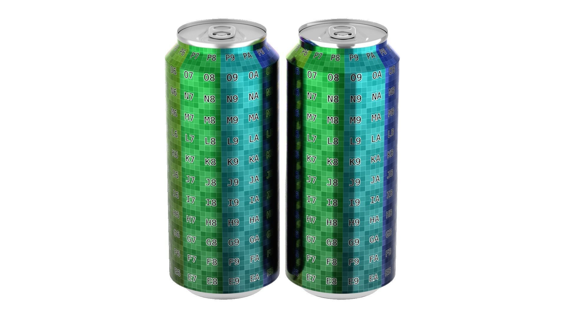 500 ml Standard Beverage Can - Matte and Glossy materials Low-poly 3D model_7