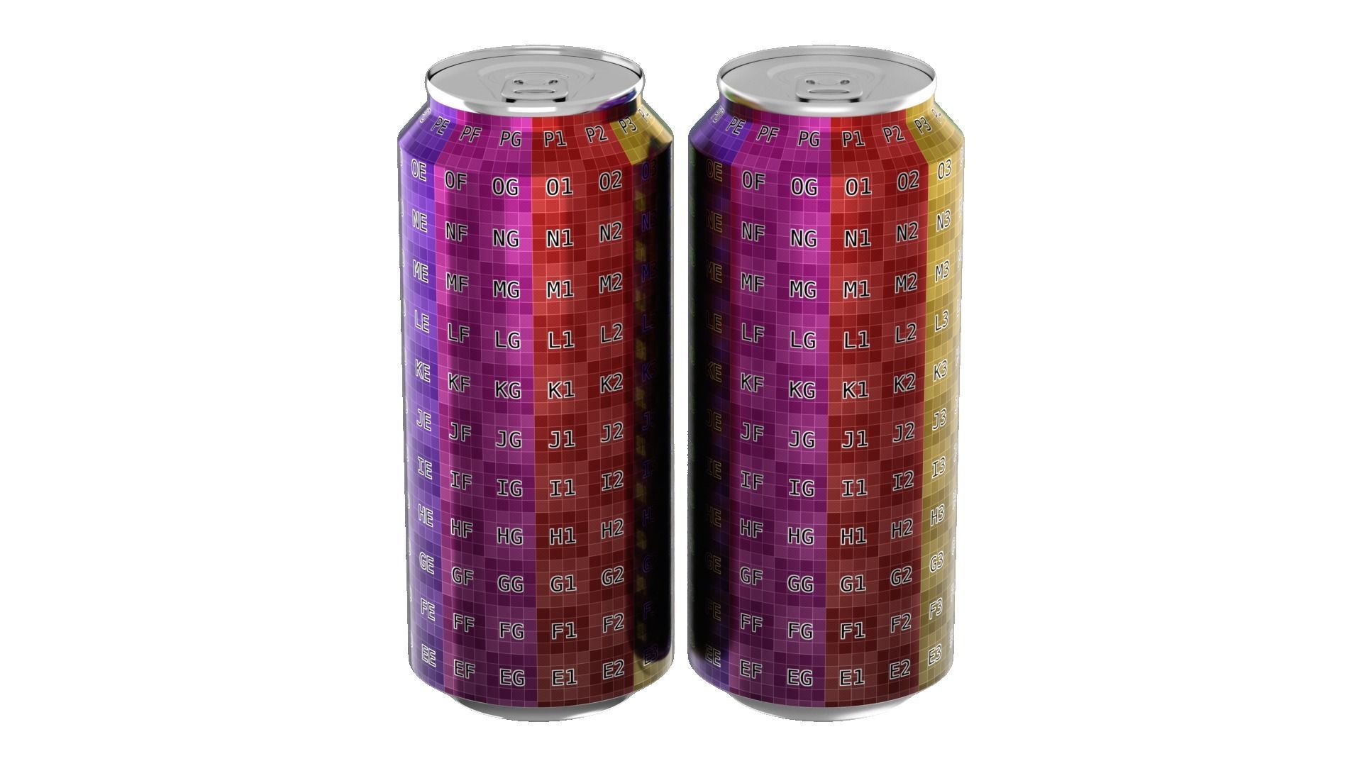 500 ml Standard Beverage Can - Matte and Glossy materials Low-poly 3D model_6