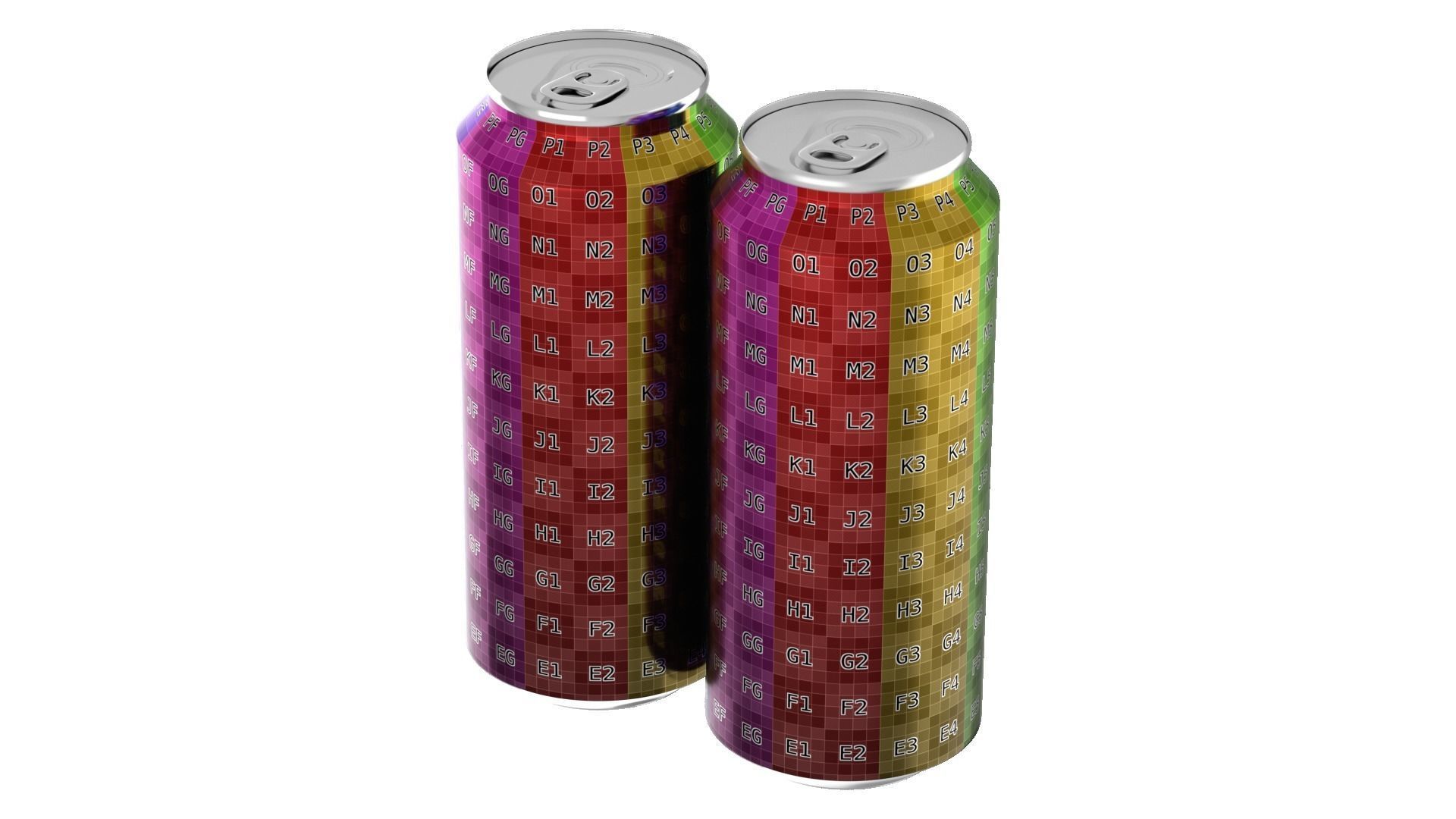 500 ml Standard Beverage Can - Matte and Glossy materials Low-poly 3D model_12