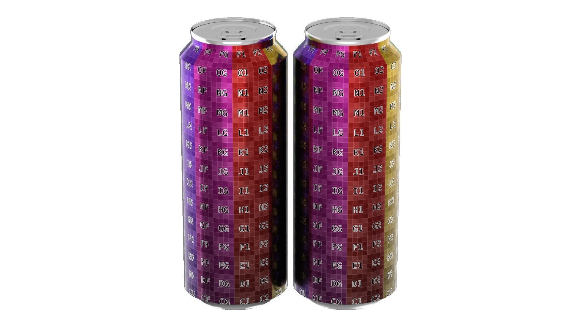568 ml Standard Beverage Can - Matte and Glossy materials Low-poly 3D model_6