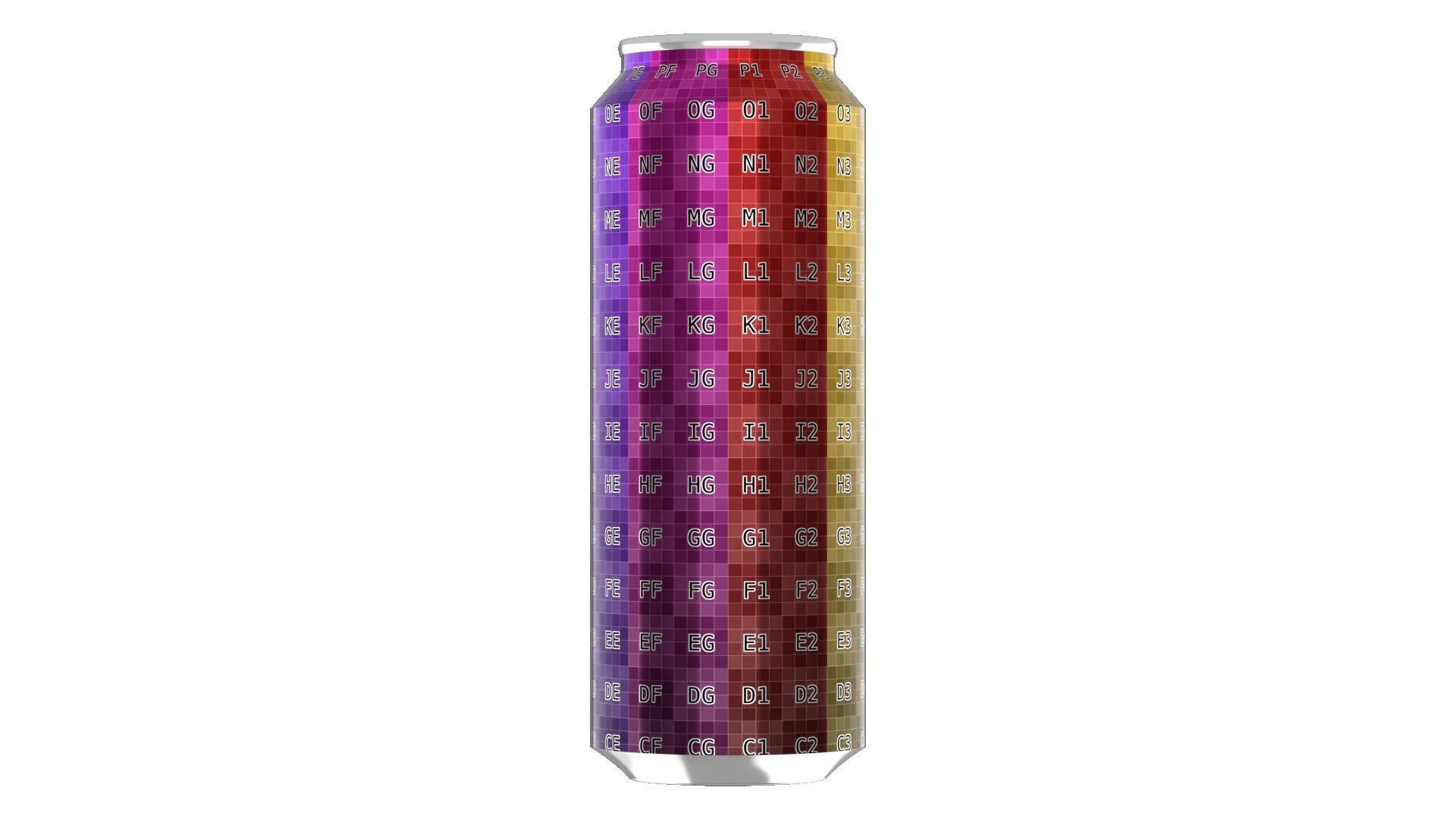 568 ml Standard Beverage Can - Matte and Glossy materials Low-poly 3D model_25