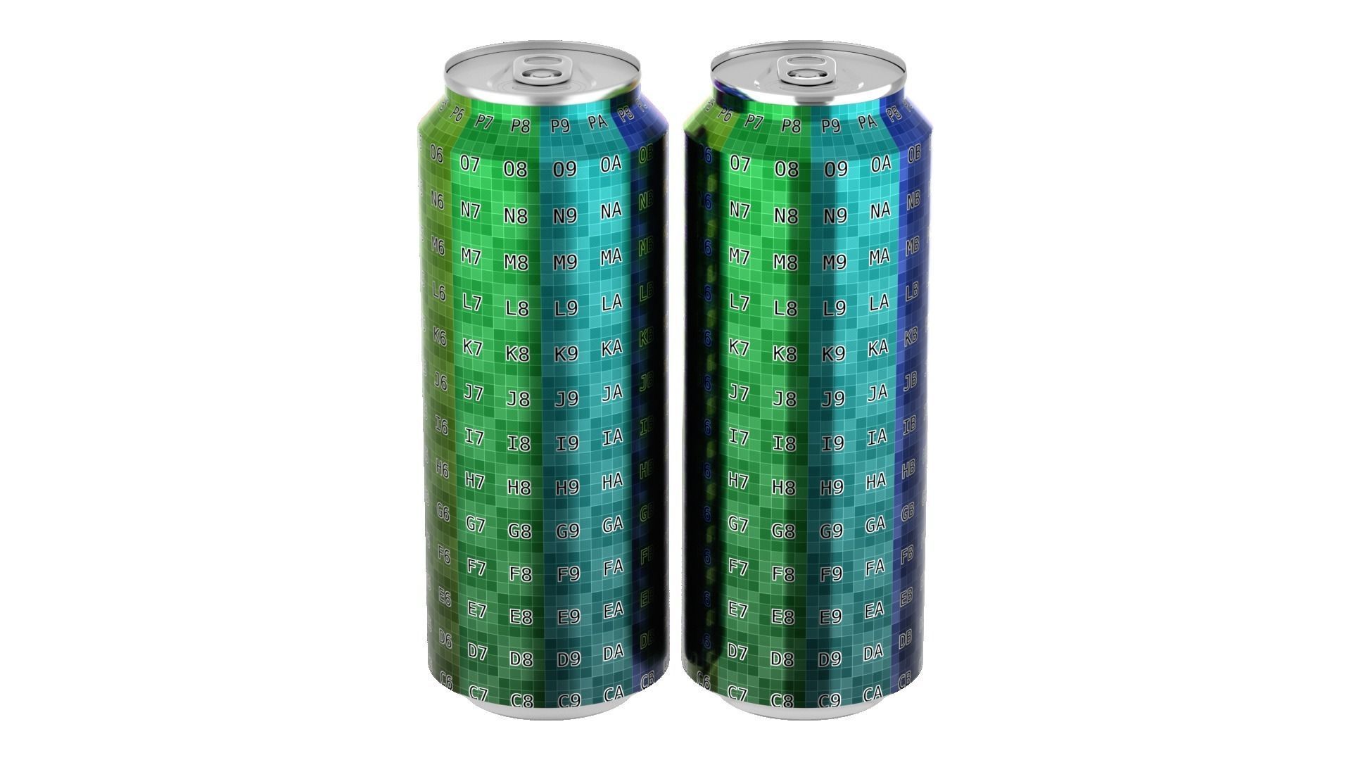 568 ml Standard Beverage Can - Matte and Glossy materials Low-poly 3D model_7