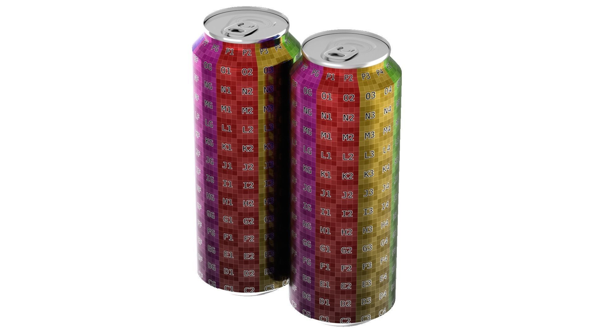568 ml Standard Beverage Can - Matte and Glossy materials Low-poly 3D model_12