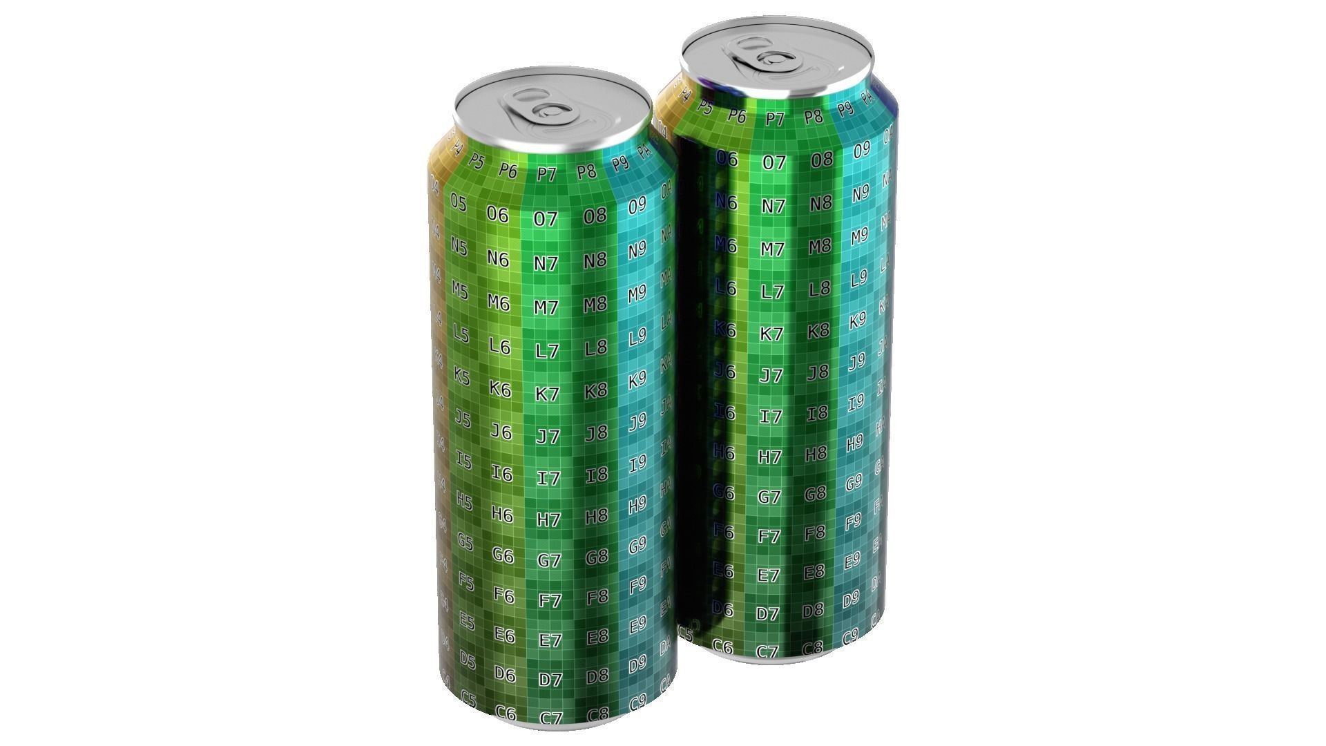 568 ml Standard Beverage Can - Matte and Glossy materials Low-poly 3D model_10