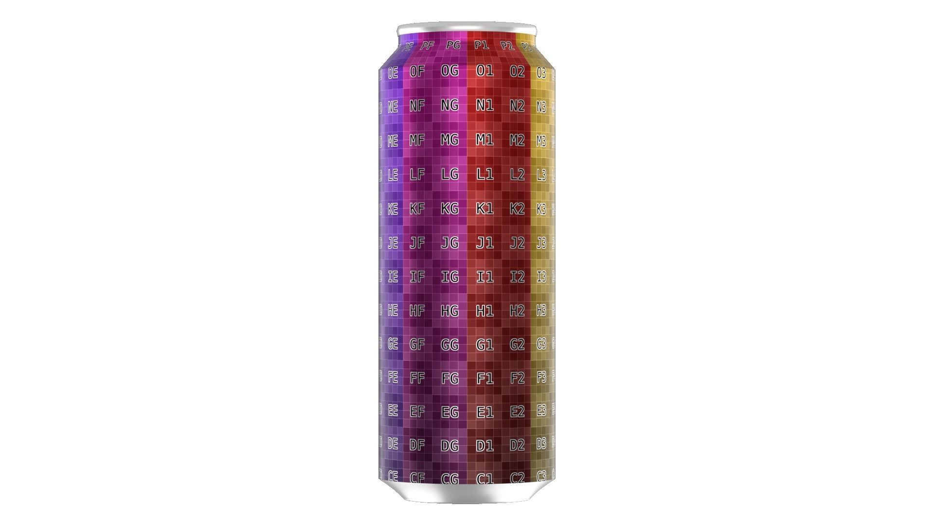 568 ml Standard Beverage Can - Matte and Glossy materials Low-poly 3D model_15