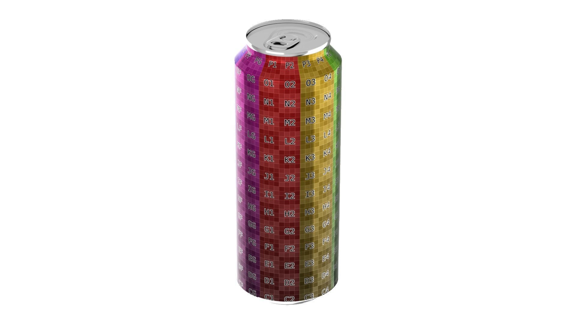 568 ml Standard Beverage Can - Matte and Glossy materials Low-poly 3D model_32